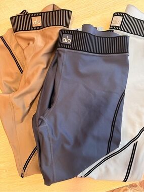 ALO Yoga 3 Leggings bundle deal – Celestial blue , olive tree, navy